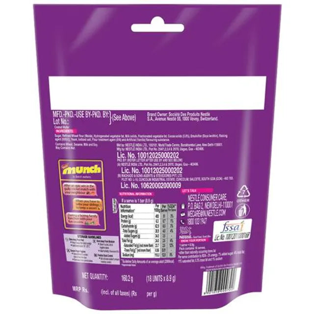 Nestle Munch Chocolate Coated Wafer Bar