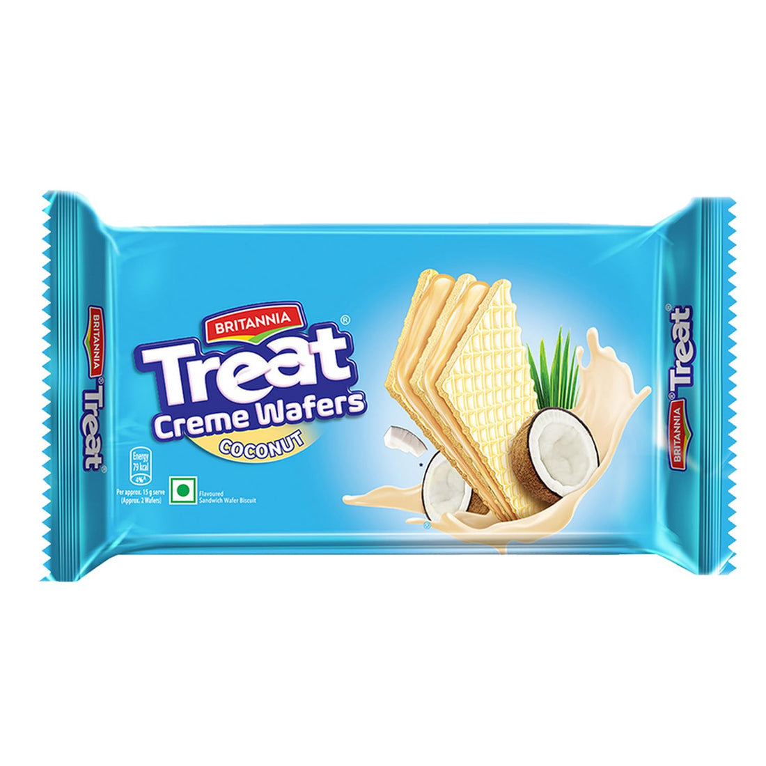 Britannia Treat Crème Wafers Coconut Front