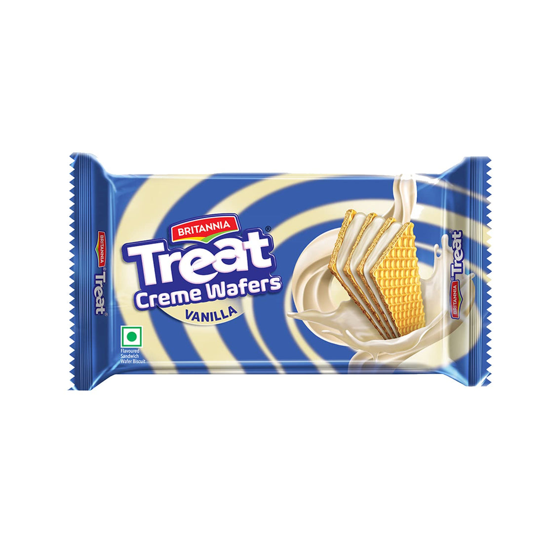 Britannia Treat Crème Wafers - Vanilla Flavoured Wafer Biscuit Front