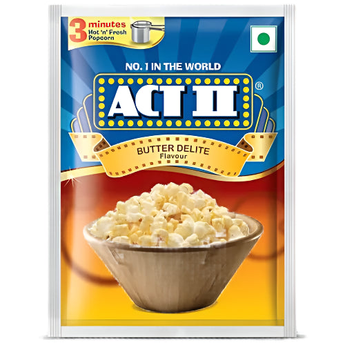 ACT II Instant Popcorn - Butter Delite Flavour, Snacks, 70 g Pouch