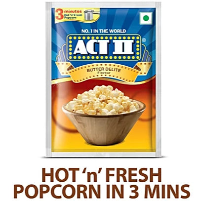 ACT II Instant Popcorn - Butter Delite Flavour, Snacks, 70 g Pouch