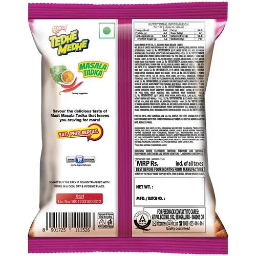Bingo! Tedhe Medhe Masala Tadka, 80 g