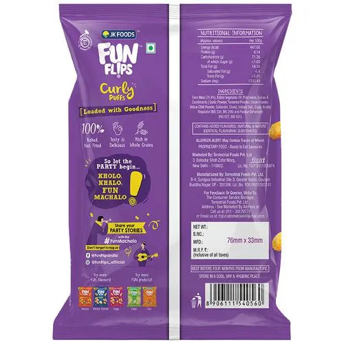 Fun Flips Puff Mocktail Flavour - Refreshingly Tangy Snack Treat