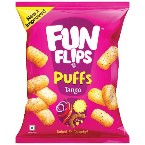 Fun Flips Puff Tango Flavour - Zesty and Crunchy Snack Delight