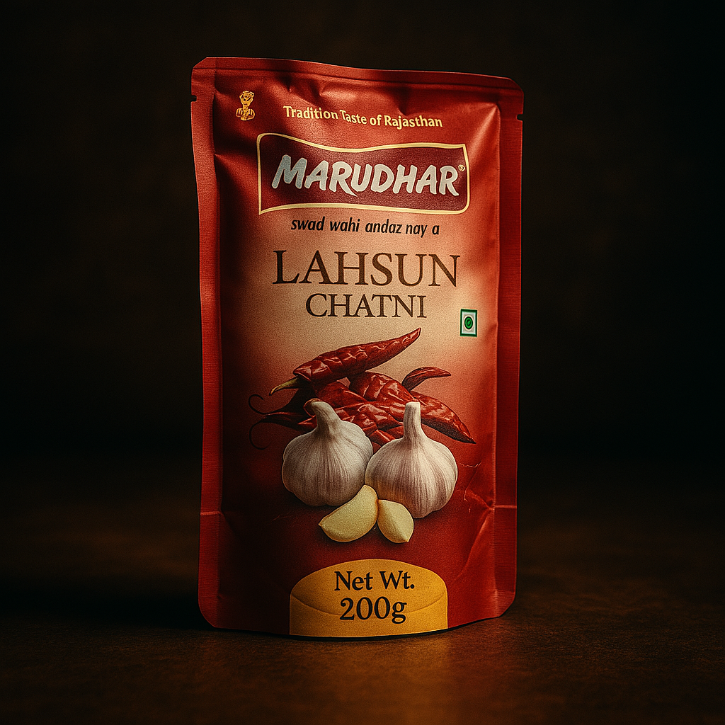 Marudhar Lahsun Chutney – Spicy & Aromatic Garlic Delight (200g)