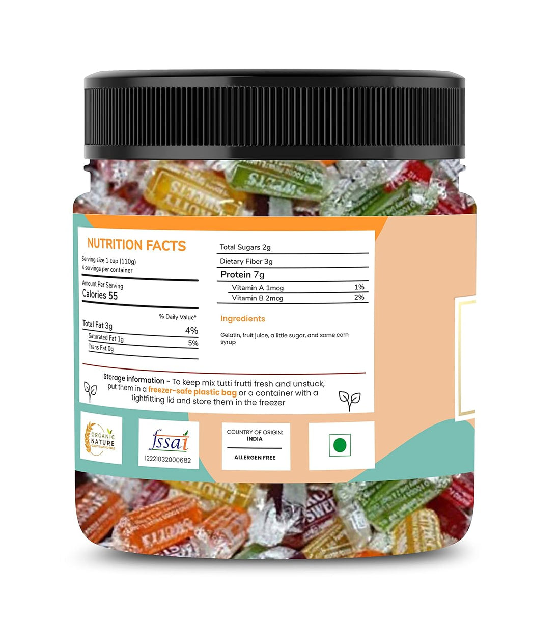 Organic Nature Jelly Candy Chocolate Fruits Flavour Mix Flavours