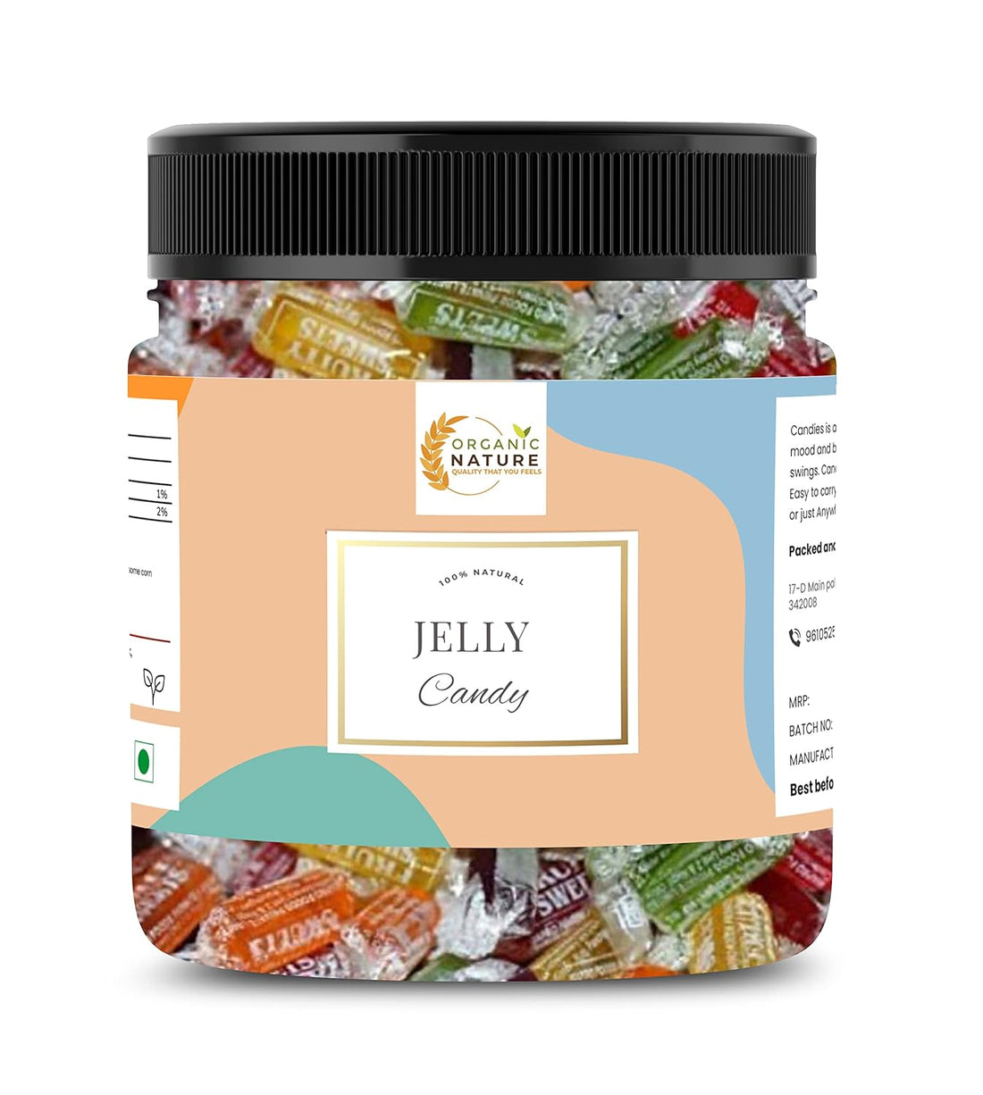 Organic Nature Jelly Candy Chocolate Fruits Flavour Mix Flavours
