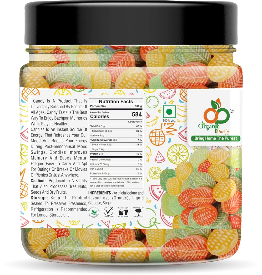 Organic Purify Colorful Mix Fruit Candy