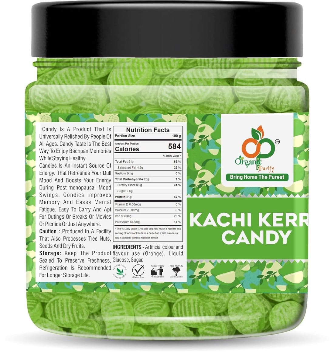 Organic Purify Kachi Keri Drops (Kachi Keri Candy) Khatti Mithi Keri Candy