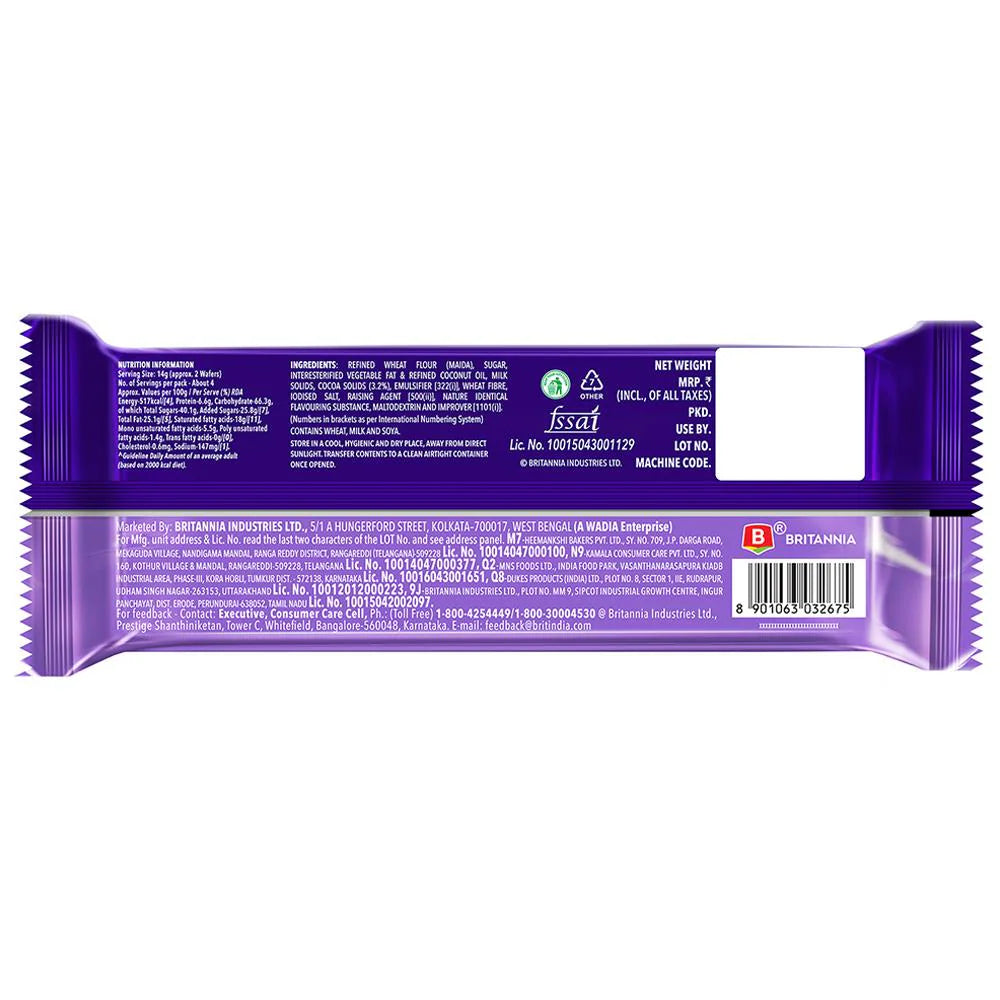 Britannia Treat Choco Creme Wafers Biscuit Front