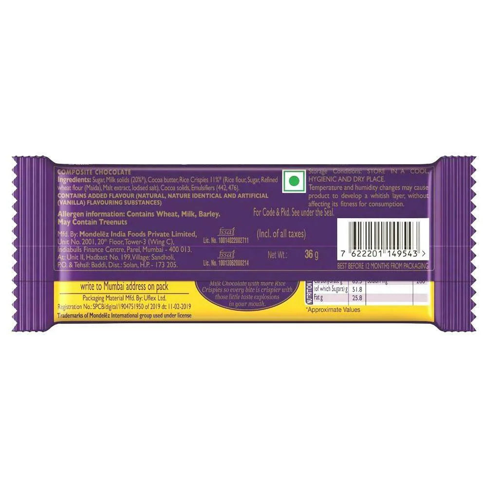 Cadbury Dairy Milk Crackle Chocolate, creamy chocolate, crackling rice crispies, indulgence, sweet cravings, joy, sharing, sensation, favorite, treat.