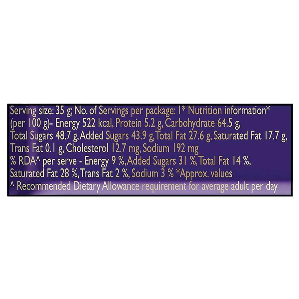 Cadbury Dairy Milk Crispello Chocolate Nutrition