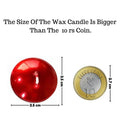 10 Pc Round Wax Candles – Elegant Décor for Meditation, Relaxation, and Special Occasions