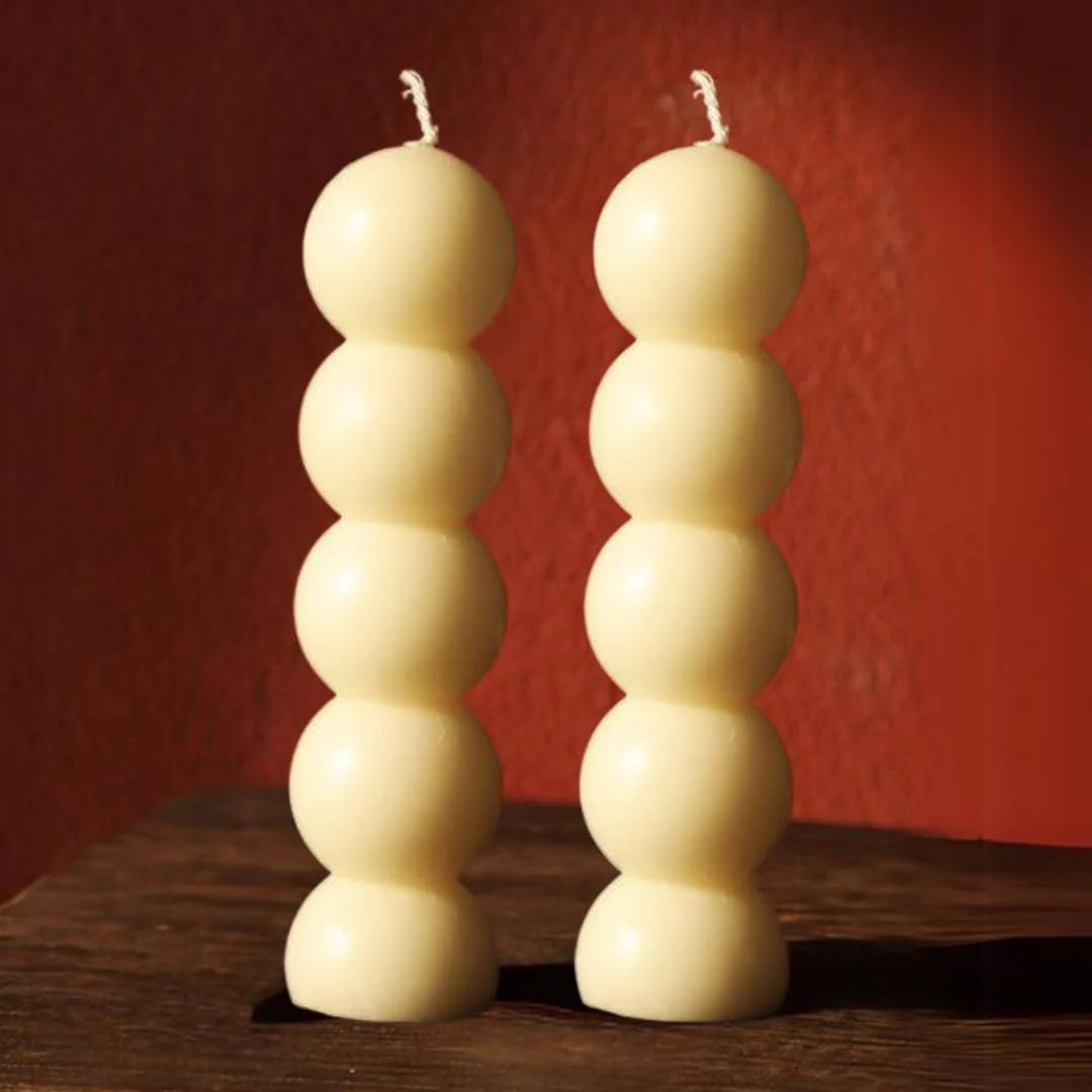12 Pc Knob Shape Wax Candle – Perfect for Home Decor & Relaxation