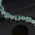 17cm Silver American Diamond Bracelet with Colors – A Vibrant Touch of Luxury