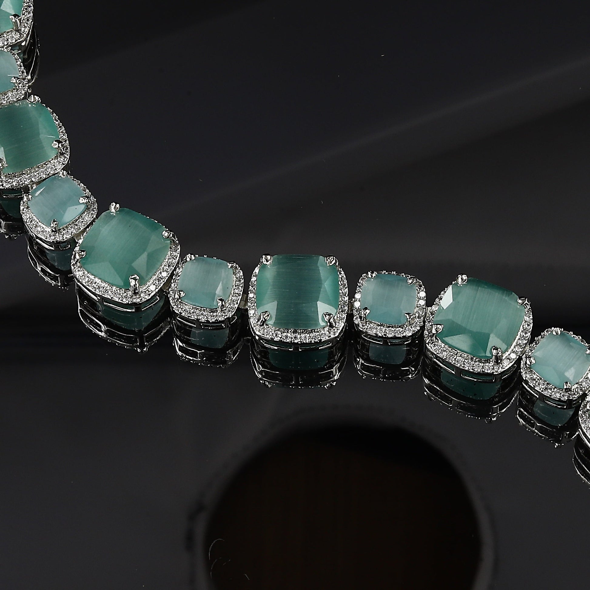 17cm Silver American Diamond Bracelet with Colors – A Vibrant Touch of Luxury
