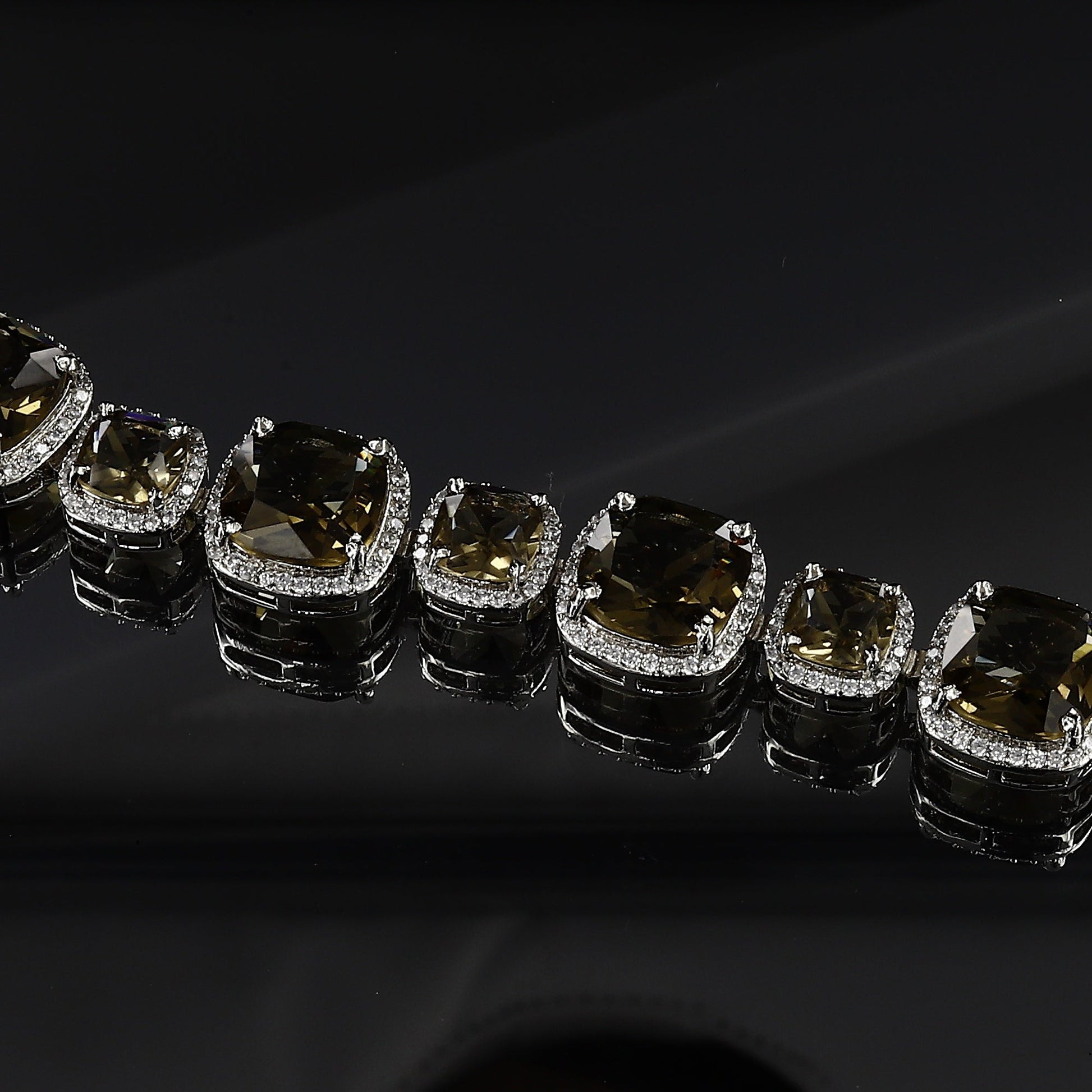 17cm Silver American Diamond Bracelet with Colors – A Vibrant Touch of Luxury