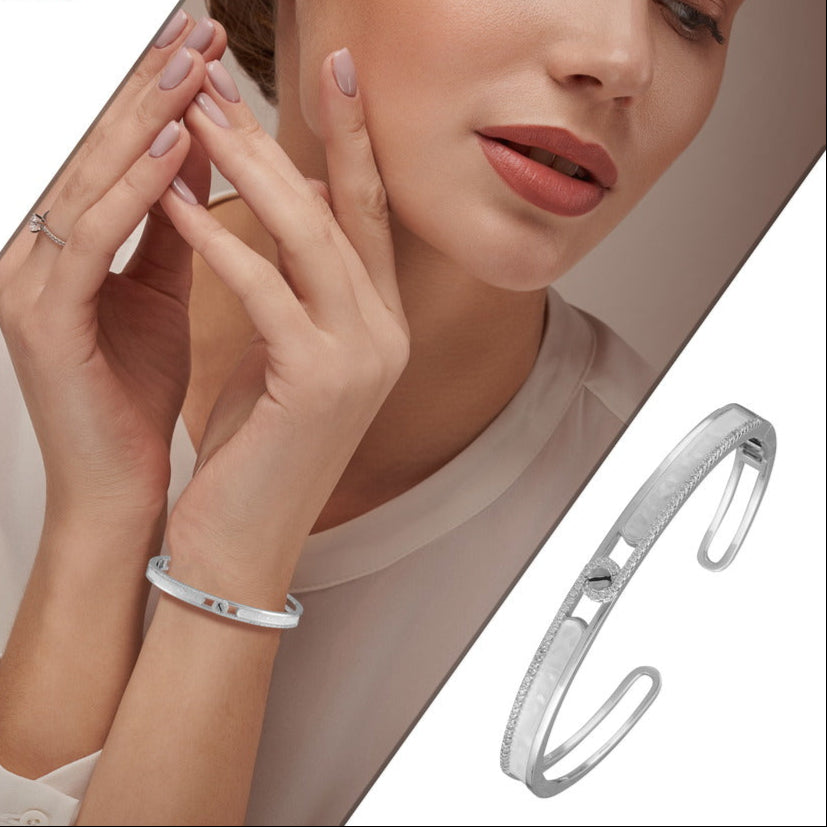 18K Silver Polish Stunning Party Wear Kada – A Touch of Glamour for Every Occasion