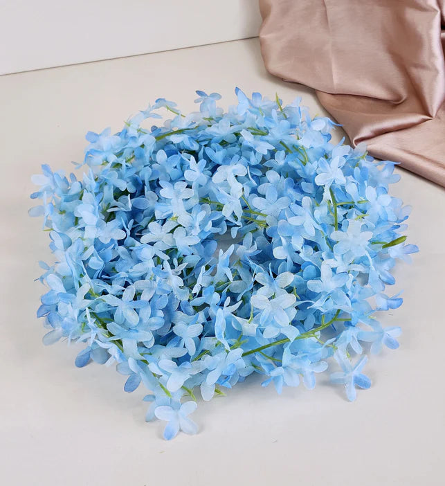 3 Lines Artificial Ixora Flower Garlands – Decorative Wall Hanging for Special Occasions
