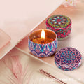4 Pcs Tin Can Round Shape Aroma Scented Soy Wax Candle Gift – Perfect for Candlelight Dinners & Home Decor
