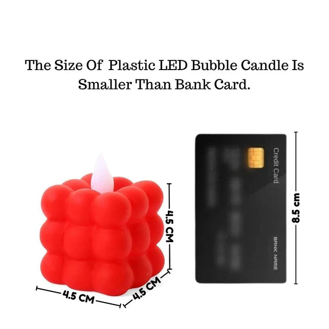6 PCS LED Bubble Candles – Plastic Tealight LED Candle Lights for Home Decor