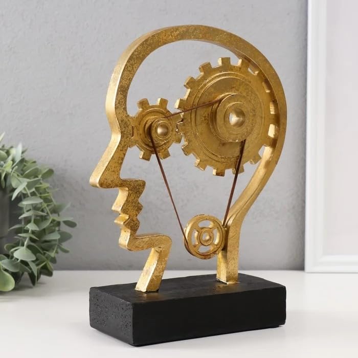 Man with Gear in the Head Statue – A Symbol of Creativity and Innovation