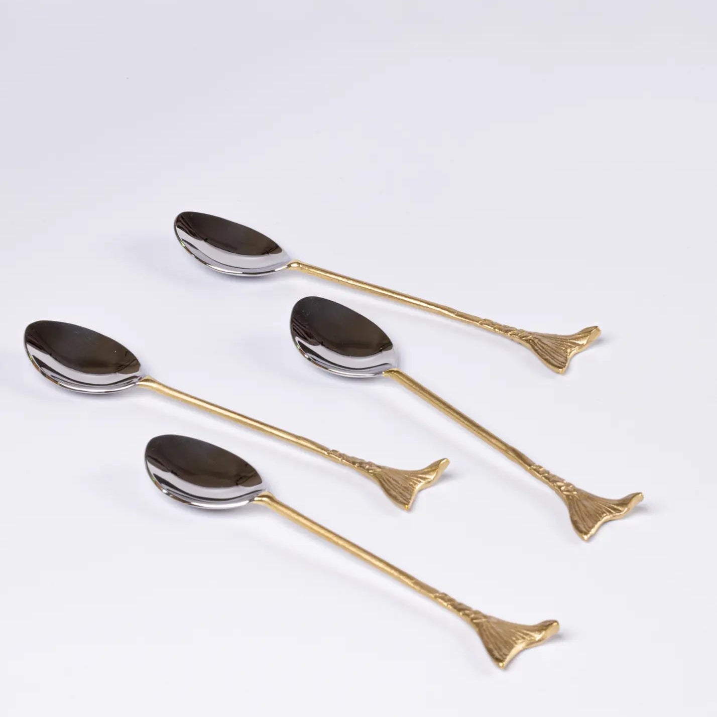 Mermaid Gold & Silver Dessert Spoons | A Touch of Elegance for Your Sweet Moments