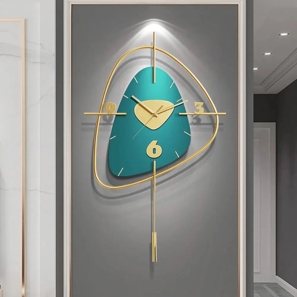 Ahmet Blue Metal Wall Clock – A Pop of Color and Contemporary Elegance