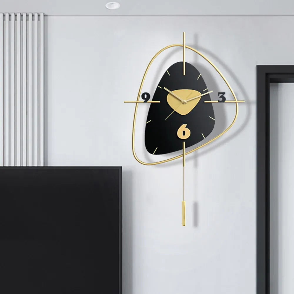 Ahmet Black Metal Wall Clock – A Timeless Blend of Functionality and Style