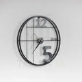 Alphabetic Black Metal Wall Clock – A Stylish Statement for Modern Spaces