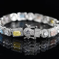 American Mix Color Diamond Loose Bracelet – A Vibrant Symphony of Sparkle
