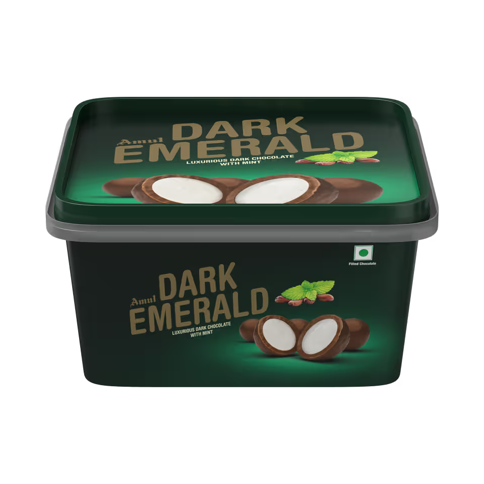 Amul Dark Emerald Tub – A Luxurious Scoop of Chocolate Indulgence