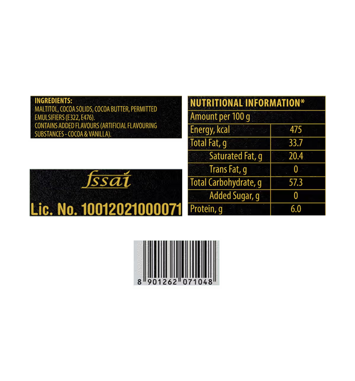 Amul Sugar Free Dark Chocolate – Guilt-Free Indulgence, Pure Cocoa Pleasure