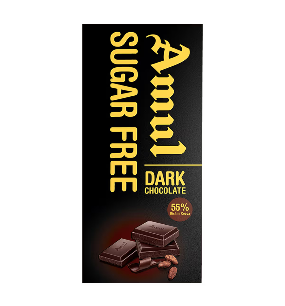 Amul Sugar Free Dark Chocolate – Guilt-Free Indulgence, Pure Cocoa Pleasure