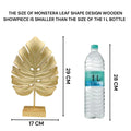 Monstera Leaf Shape Golden MDF Partical Board Showpiece – Elegant & Modern Home Decor