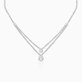Anushka Sharma Silver Layered Drop Necklace – Timeless Glamour in Pure 925 Silver