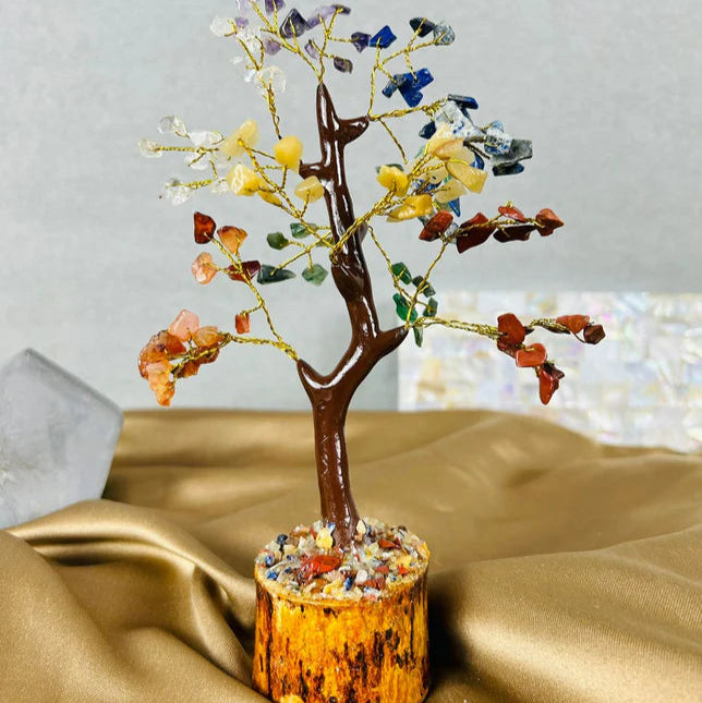 Artificial Seven Chakra Crystal Bonsai Tree – A Symbol of Balance & Positive Energy