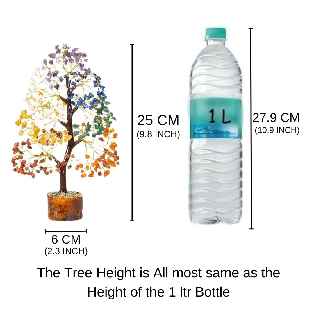 Artificial Seven Chakra Crystal Bonsai Tree – A Symbol of Balance & Positive Energy