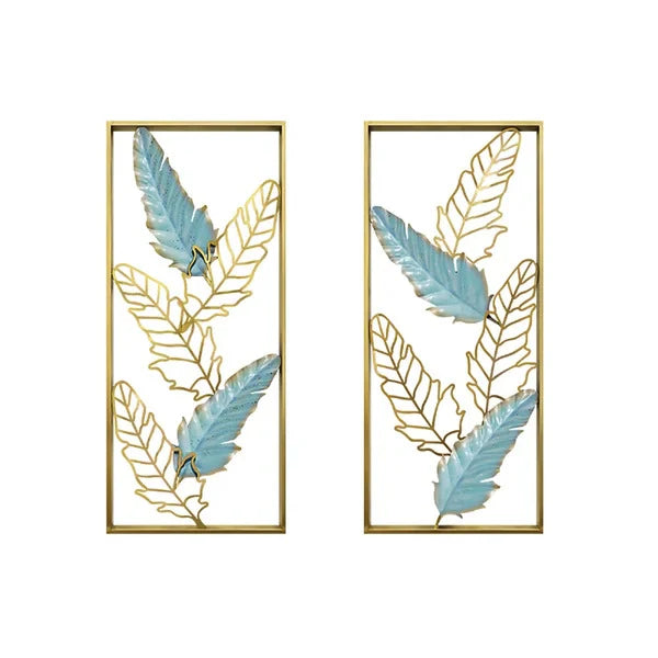 Aureate Petals Frame Metal Art Wall – A Radiant Touch of Luxury