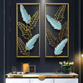 Aureate Petals Frame Metal Art Wall – A Radiant Touch of Luxury