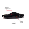 Black Beaded Embroidered Woven Makeup/Travel Pouch – A Fusion of Elegance and Practicality