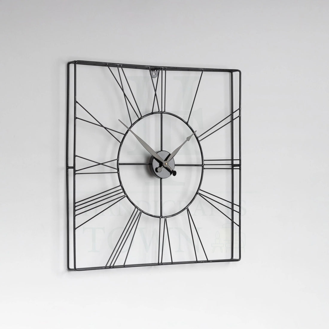 Black Square Wall Clock – Contemporary Minimalism Meets Function