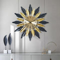 Black and Golden Designer Metal Wall Clock – A Bold Statement for Your Space