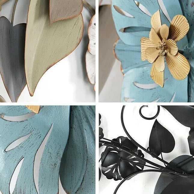Blue and White Petal Wall Art – A Fresh, Floral Touch for Your Home