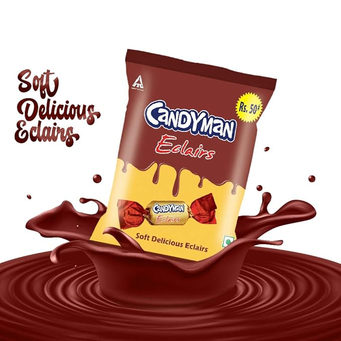 Candyman Eclairs Caramel – A Creamy Core of Sweet Nostalgia (240g)