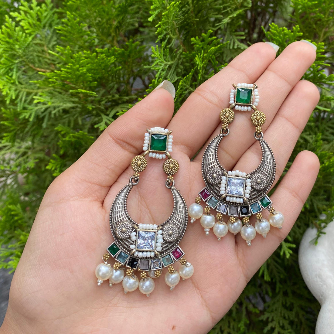 Celestial Court Crescent Earrings – A Regal Dance of Moonlight and Elegance