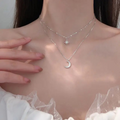 Celestial Moon & Star Necklace – Silver-Tone