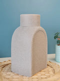 Ceramic Flower Vase – Elegant Grey Decor for Home & Office