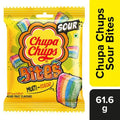 Chupa Chups Sour Bites, Mixed Fruit Flavour, Soft & Chewy Toffee