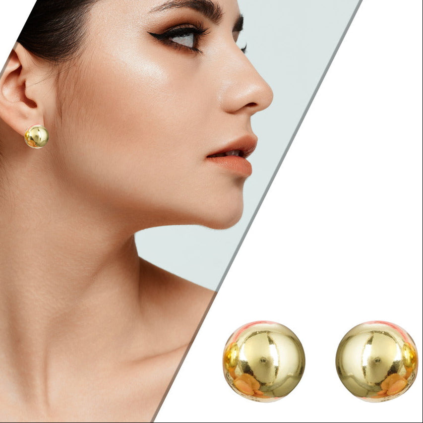 Circle Shape Tan Free Goldenpolish Western Earrings – Timeless Elegance with a Modern Twist
